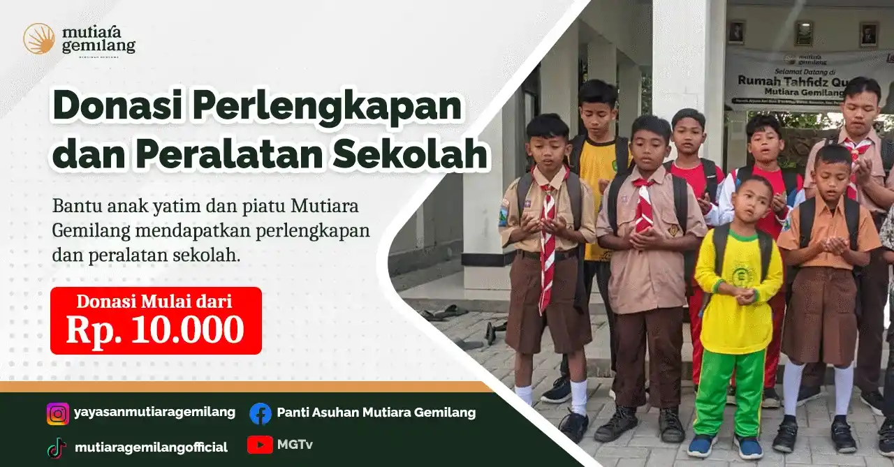 Donasi Perlengkapan dan Peralatan Sekolah Anak Yatim